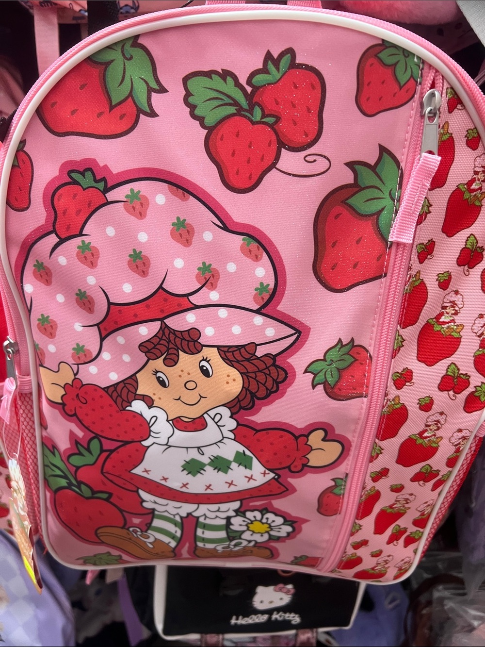 Kids Pink Strawberry Shortcake  Backpack